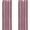 vidaXL Gordijnen met ringen - Donkerroze - 140x245 cm - Fluweel - 2 Stuks