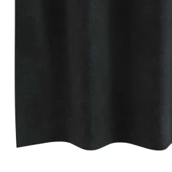 vidaXL Gordijnen met ringen - Verduisterend - Zwart Fluweel - 140x175 cm - 2 St.