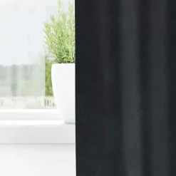 vidaXL Gordijnen met ringen - Donkergrijs - 140x175 cm - Fluweel - 2 Stuks