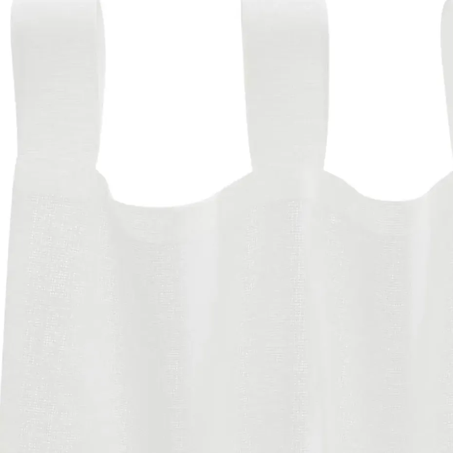 vidaXL Gordijnen van voile met lussen - Wit - 140x245 cm - Stof - 2 Stuks