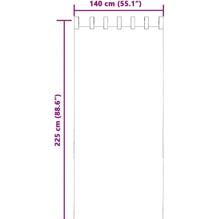 vidaXL Gordijnen van voile met lussen - Crème - 140x225 cm - Stof - 2 Stuks