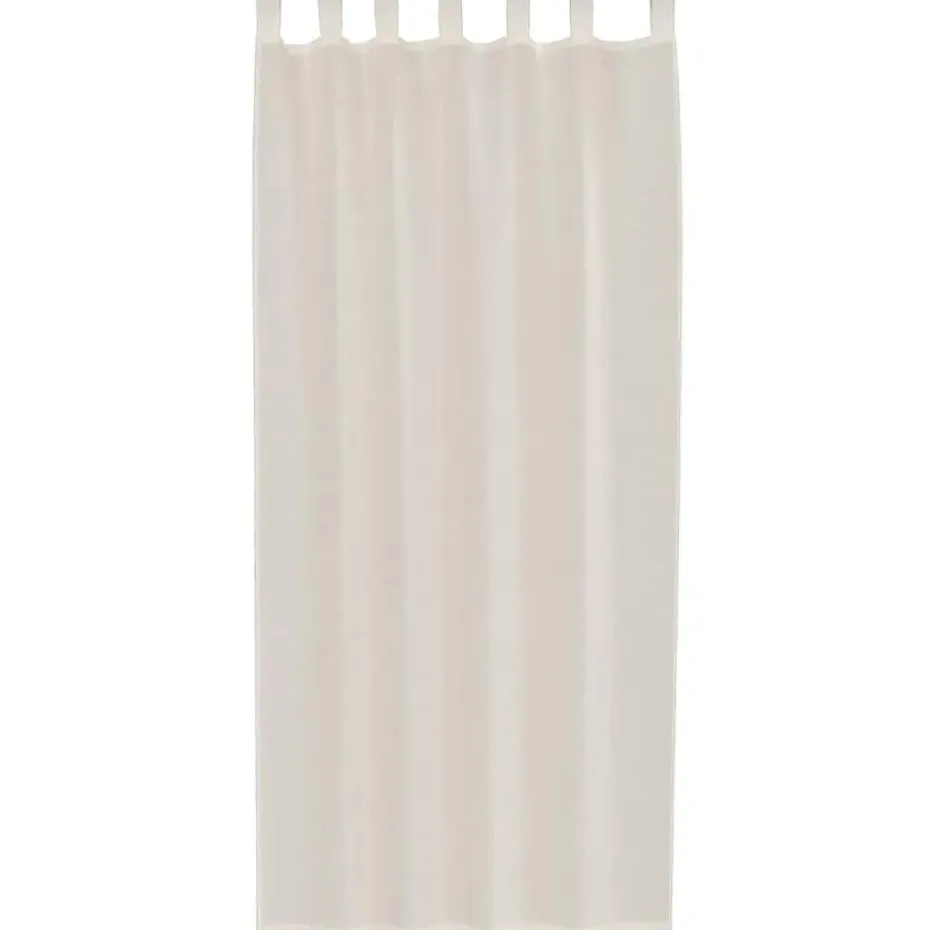 vidaXL Gordijnen van voile met lussen - Crème - 140x225 cm - Stof - 2 Stuks