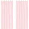 vidaXL Gordijnen van voile met lussen - Lichtroze - 140x260 cm - Stof - 2 Stuks