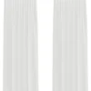 vidaXL Gordijnen van voile met roedezakken - Wit - 140x225 cm - Stof - 2 Stuks