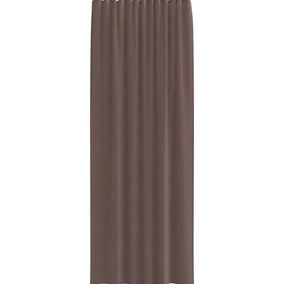vidaXL Gordijnen van voile met roedezakken - Bruin - 140x260 cm - Stof - 2 Stuks