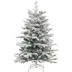 vidaXL Kunstkerstboom met scharnieren en sneeuw 150 cm
