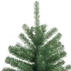 vidaXL Kunstkerstboom met scharnieren en standaard 210 cm groen