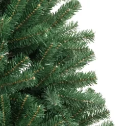 vidaXL Kunstkerstboom met scharnieren en standaard 210 cm groen
