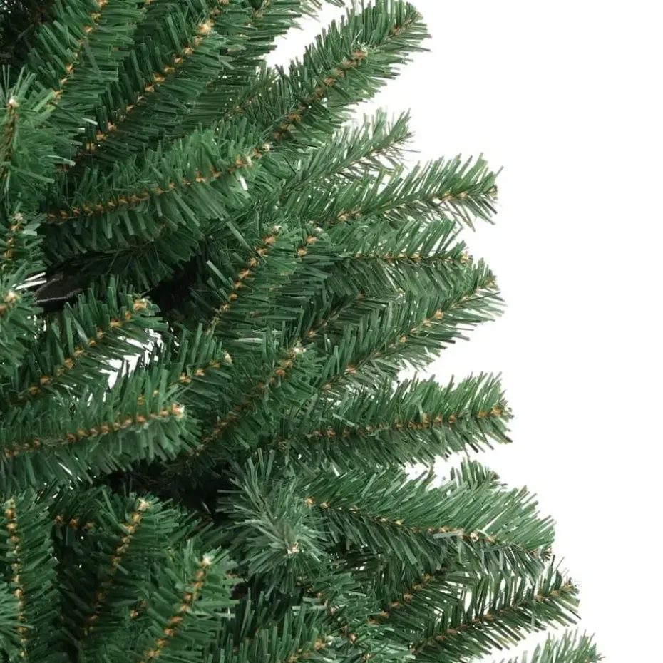 vidaXL Kunstkerstboom met scharnieren en standaard 210 cm groen