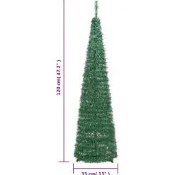 vidaXL Kunstkerstboom pop-up 50 LED's 120 cm groen