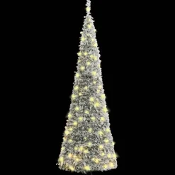 vidaXL Kunstkerstboom pop-up met sneeuw 150 LED's 180 cm