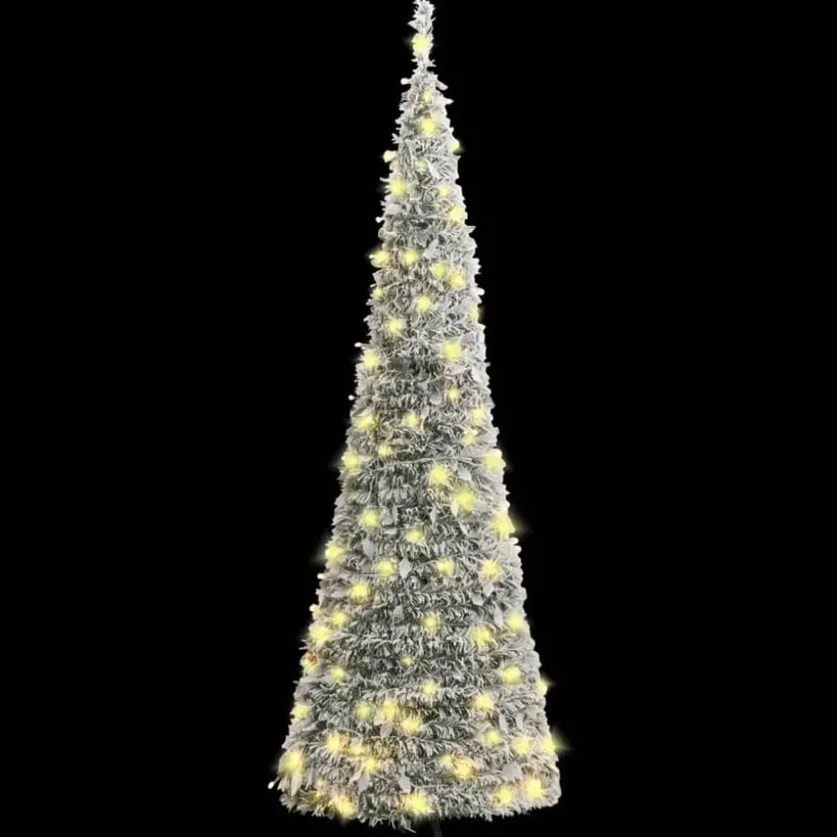 vidaXL Kunstkerstboom pop-up met sneeuw 150 LED's 180 cm