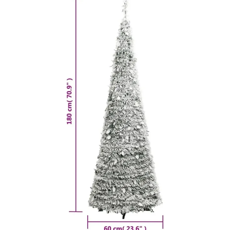 vidaXL Kunstkerstboom pop-up met sneeuw 150 LED's 180 cm