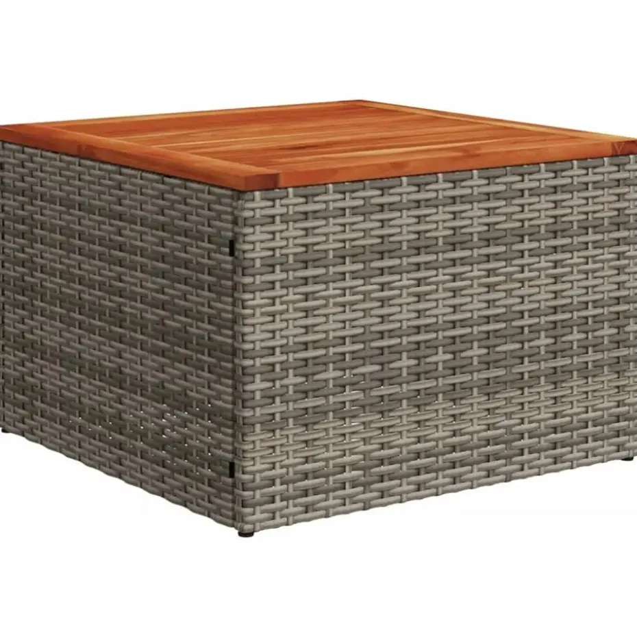 vidaXL Loungeset met kussens - hout armsteun & salontafel - Grijs - 6 stuks