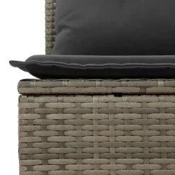 vidaXL Loungeset voor 5 met kussens & verstelbaar salontafel - Gris - 6 stuks