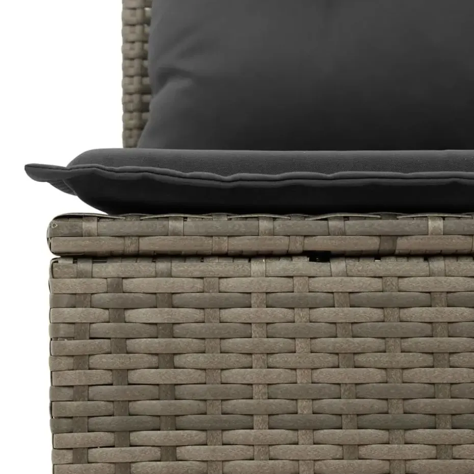 vidaXL Loungeset voor 5 met kussens & verstelbaar salontafel - Gris - 6 stuks