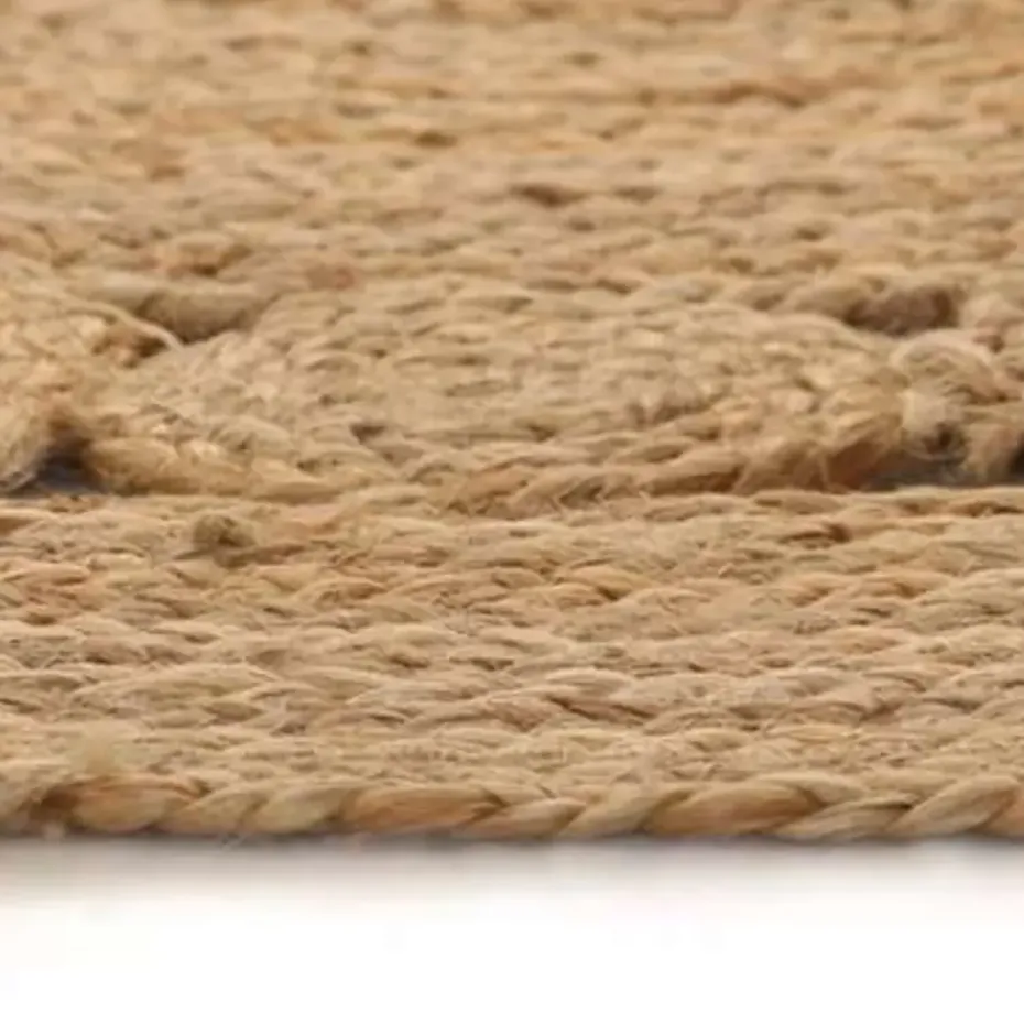 vidaXL Rond Tapijt – Beige Jute – Ø150 cm – Handgeweven Look