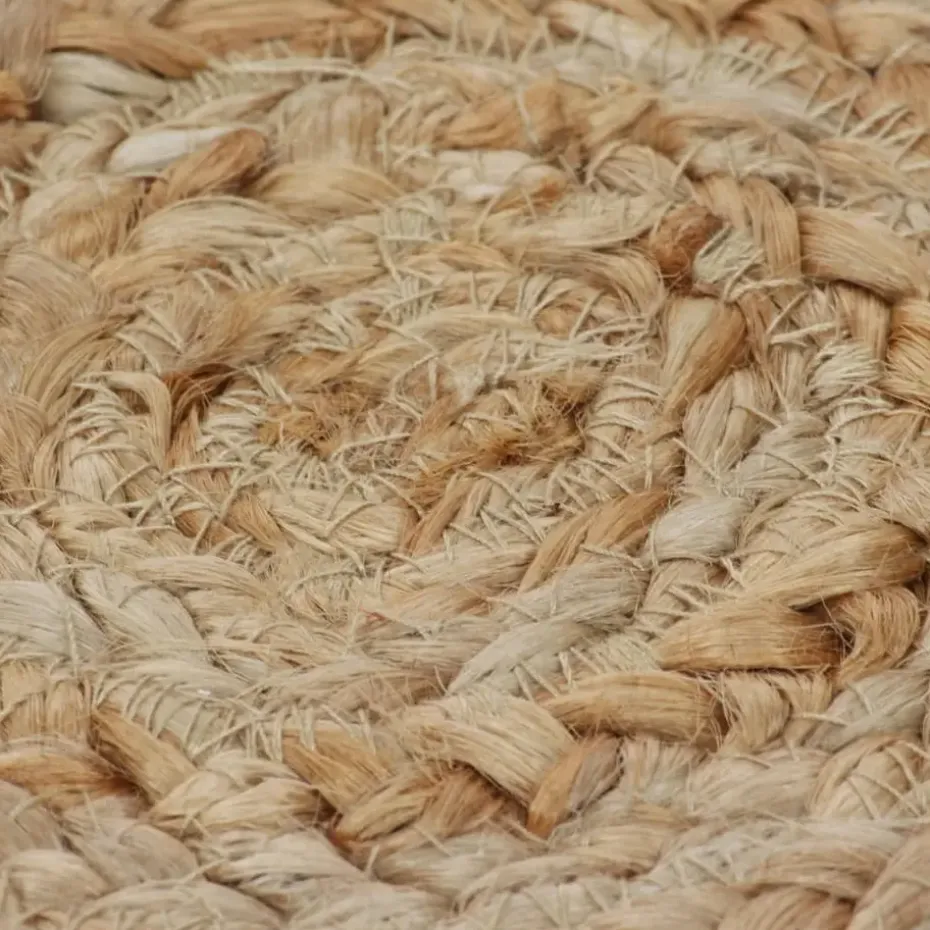vidaXL Rond Tapijt – Beige Jute – Ø150 cm – Handgeweven Look