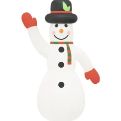 vidaXL Sneeuwpop opblaasbaar met LED's 370 cm