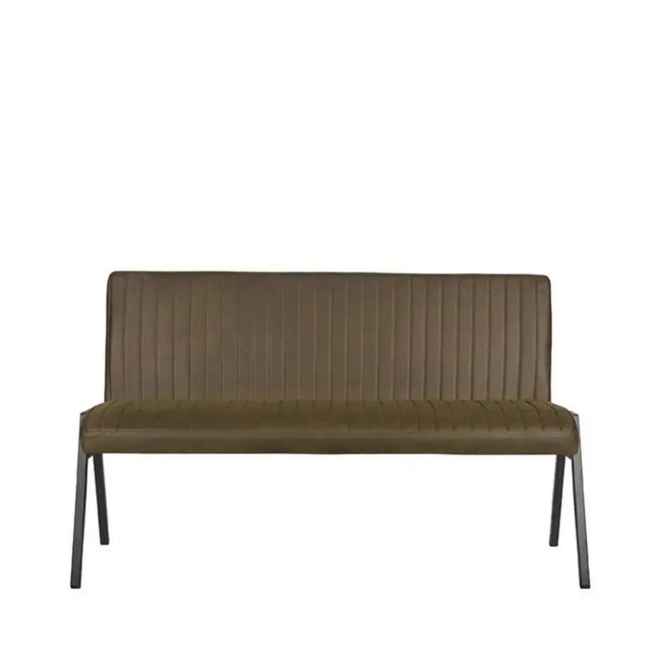Vine Interior Eetkamerbank Paisley Army green Microvezel 145x62x86