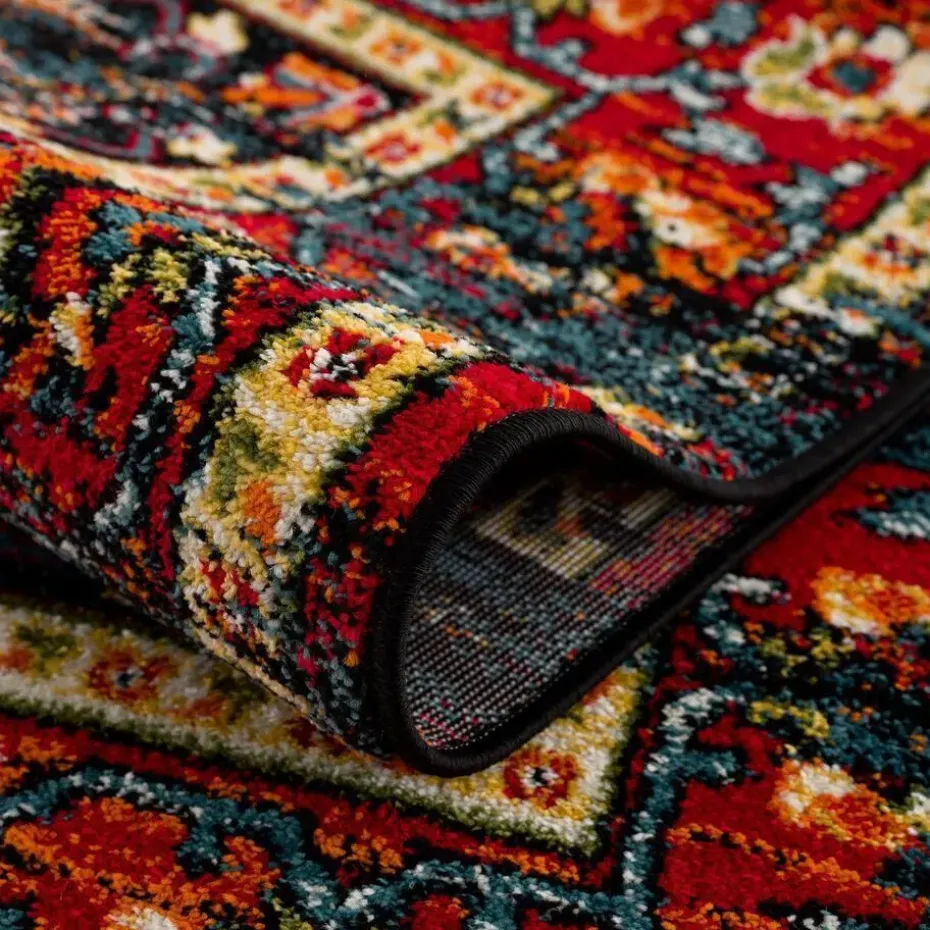 Vintage Marrakech Vloerkleed Zwart / Multi Laagpolig - 160x230 CM