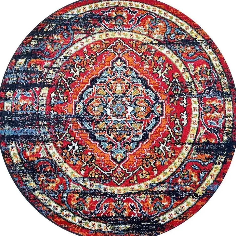 Vintage Marrakech Vloerkleed Zwart / Multi Laagpolig - 160x230 CM