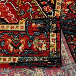 Vintage Marrakech Vloerkleed Zwart / Multi Laagpolig - 140x200 CM