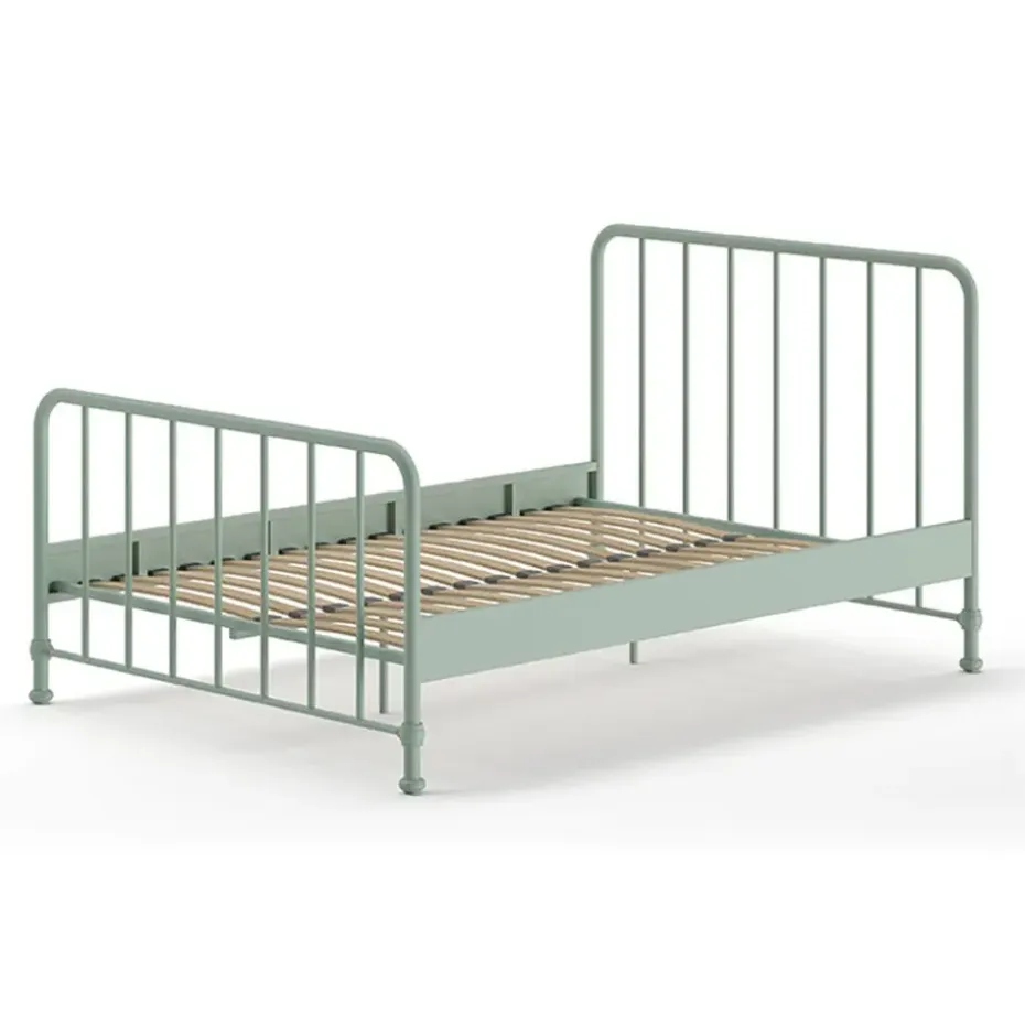 Vipack bed Bronxx - olijfgroen - 140x200 cm