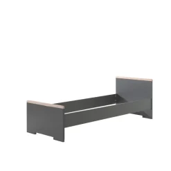 Vipack bed Londen - antraciet - 90x200 cm
