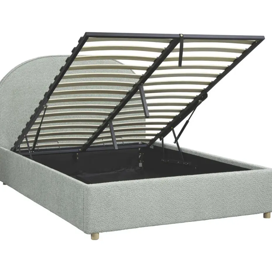 Vipack bed Moon met opbergruimte - mint - 140x200 cm