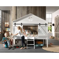Vipack halfhoogslaper Bernie - wit - 218,3x101x201,8 cm