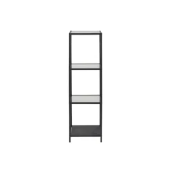 Vitrinekast Jelling - glas/zwart - 119,5x35x37 cm