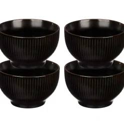 Vivalto schaaltjes/kommetjes - porselein - zwart - D14 cm