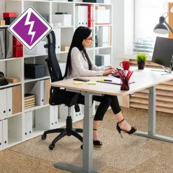 Vloerbeschermer met uitsparing - Antistatisch PVC - Tapijt - 90x120 cm