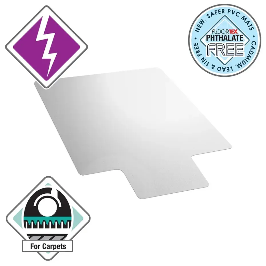 Vloerbeschermer met uitsparing - Antistatisch PVC - Tapijt - 90x120 cm