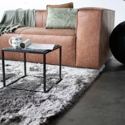 Vloerkleed Grijs Katoen Polyester - 160x230cm - Olav