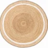 Vloerkleed Rond - Naturel/Wit - Ø200cm - Vloerkleed Jaipur