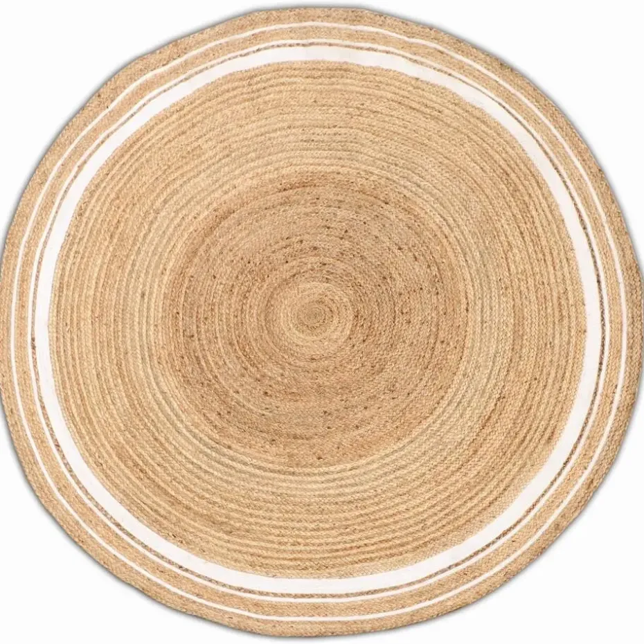 Vloerkleed Rond - Naturel/Wit - Ø200cm - Vloerkleed Jaipur