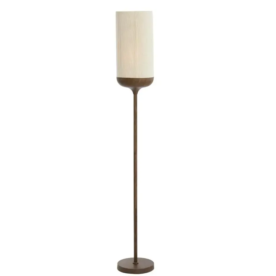 Vloerlamp Dania - Crème/Bruin - Ø23x159cm