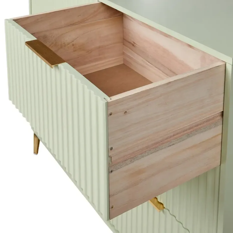 WALCOTT - Ladekast met 6 lades - Lichtgroen - MDF