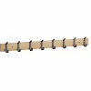 Wandkapstok - Kapstok met 8 Zwarte Haken - 88 cm - Lichte Eik