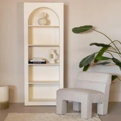 Wandkast Beige - 5-Vakken - 80x38x210cm - Fien