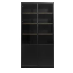 Wandkast Virgil - zwart - 220x110x40 cm