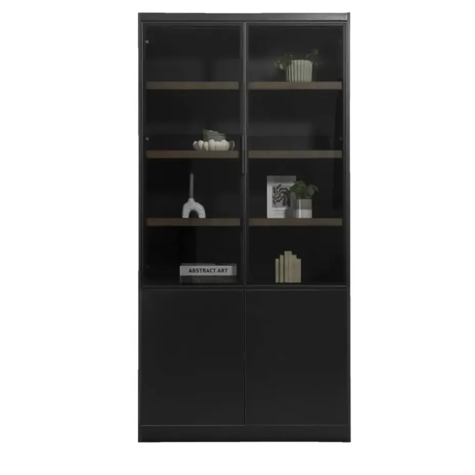 Wandkast Virgil - zwart - 220x110x40 cm