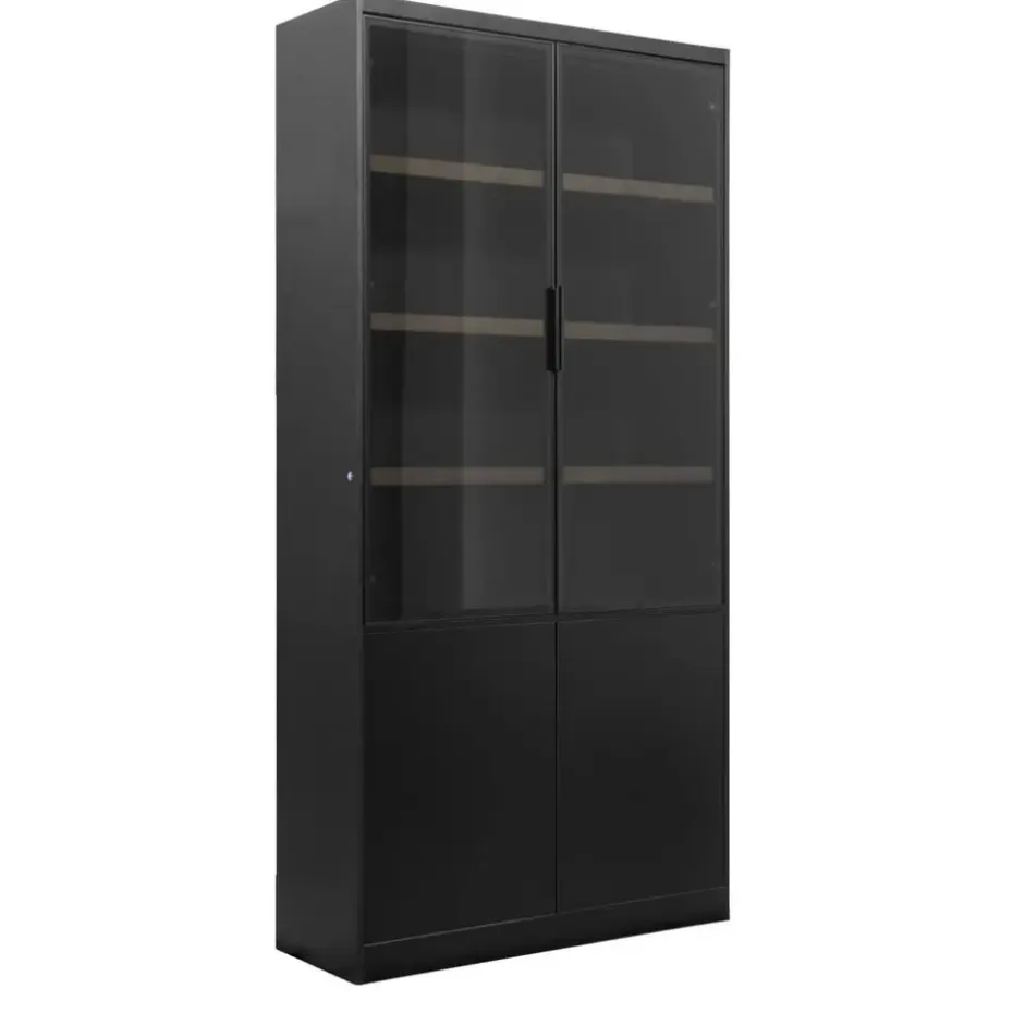 Wandkast Virgil - zwart - 220x110x40 cm