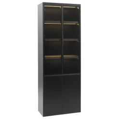 Wandkast Virgil - zwart - 220x80x40 cm