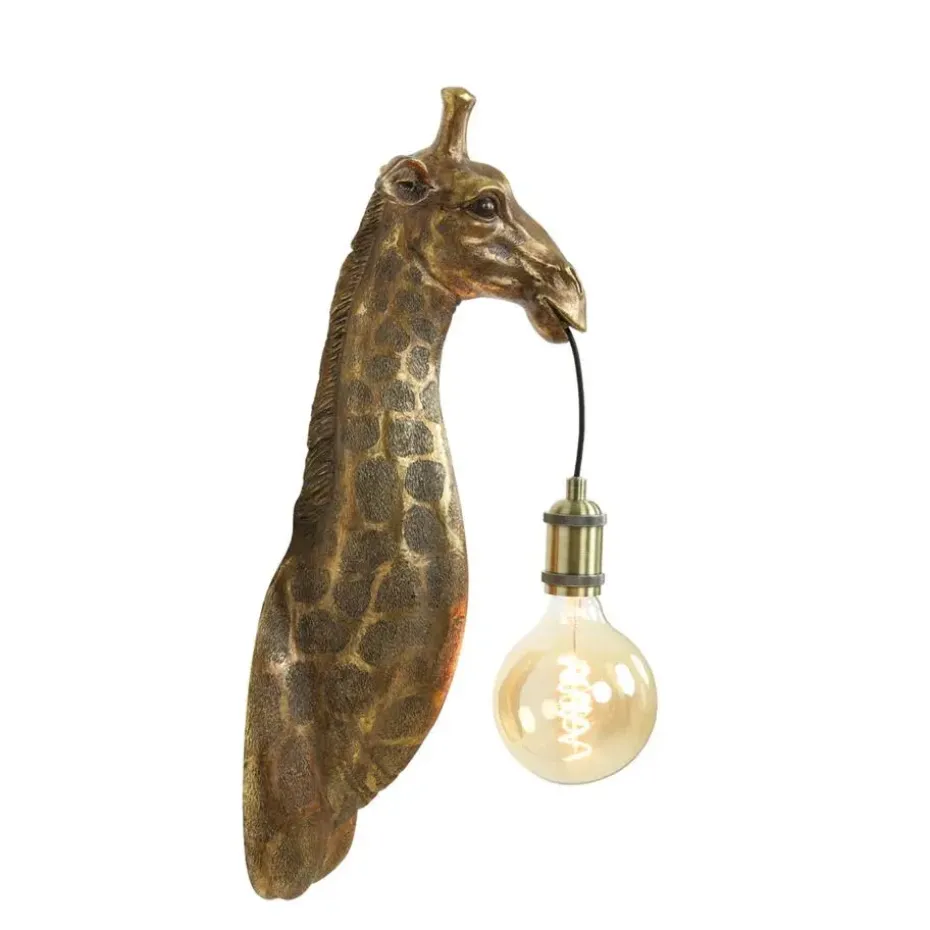 Wandlamp Giraffe - Antiek Brons - 20.5x19x61cm