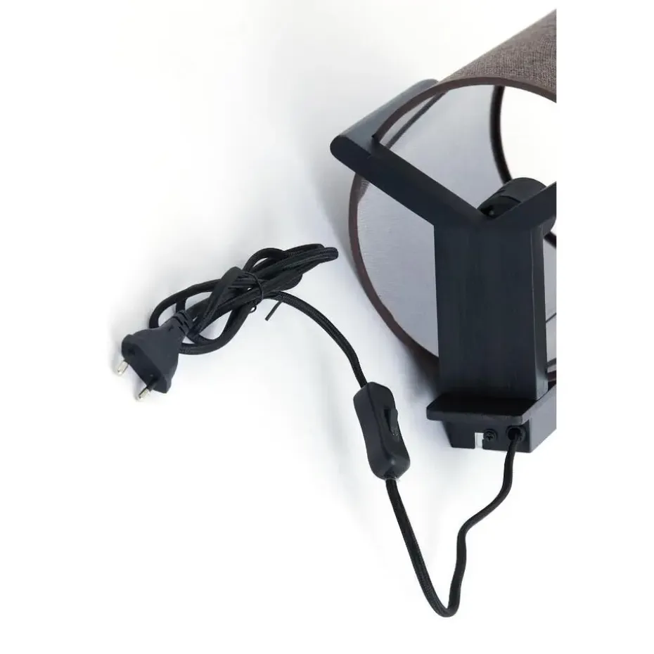 Wandlamp Litto - Mat zwart - 22x18x36cm