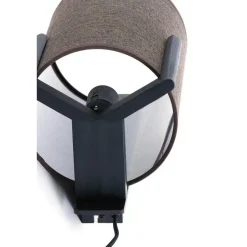 Wandlamp Litto - Mat zwart - 22x18x36cm