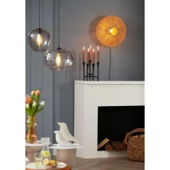 Wandlamp Lyra - Bruin - Ø43cm